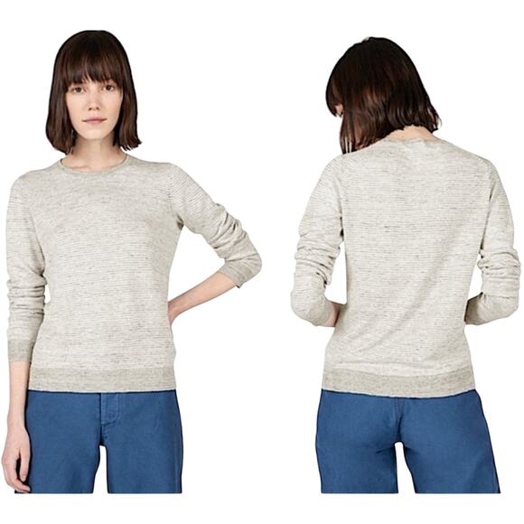 Everlane Sweaters - Everlane 100% Linen Gray Crewneck Preppy Minimalist Lightweight Sweater Size Med